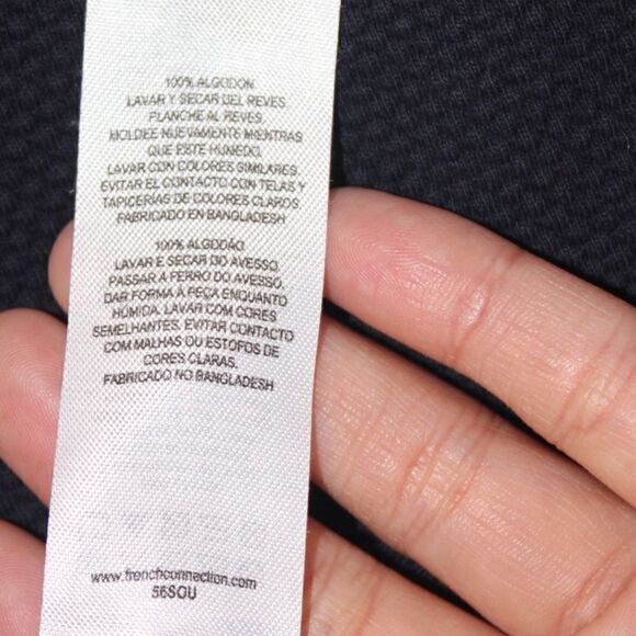 French Connection Navy Blue top Women Large - Picture 9 of 11